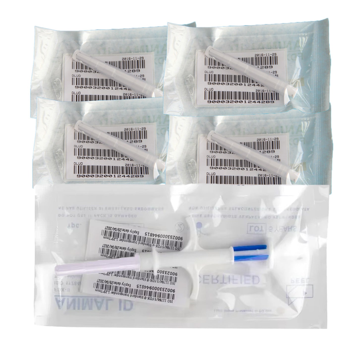 Microchips4Pets | (Eco Set) | (5-Pack) | Home Microchipping Kit For Dog Cat Puppy Kitten (1.4x8mm)