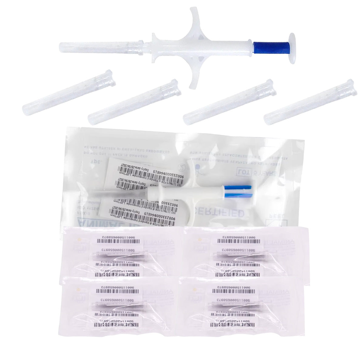 Microchips4Pets | (Eco Set) | (5-Pack) | Home Microchipping Kit For Dog Cat Puppy Kitten (1.4x8mm)