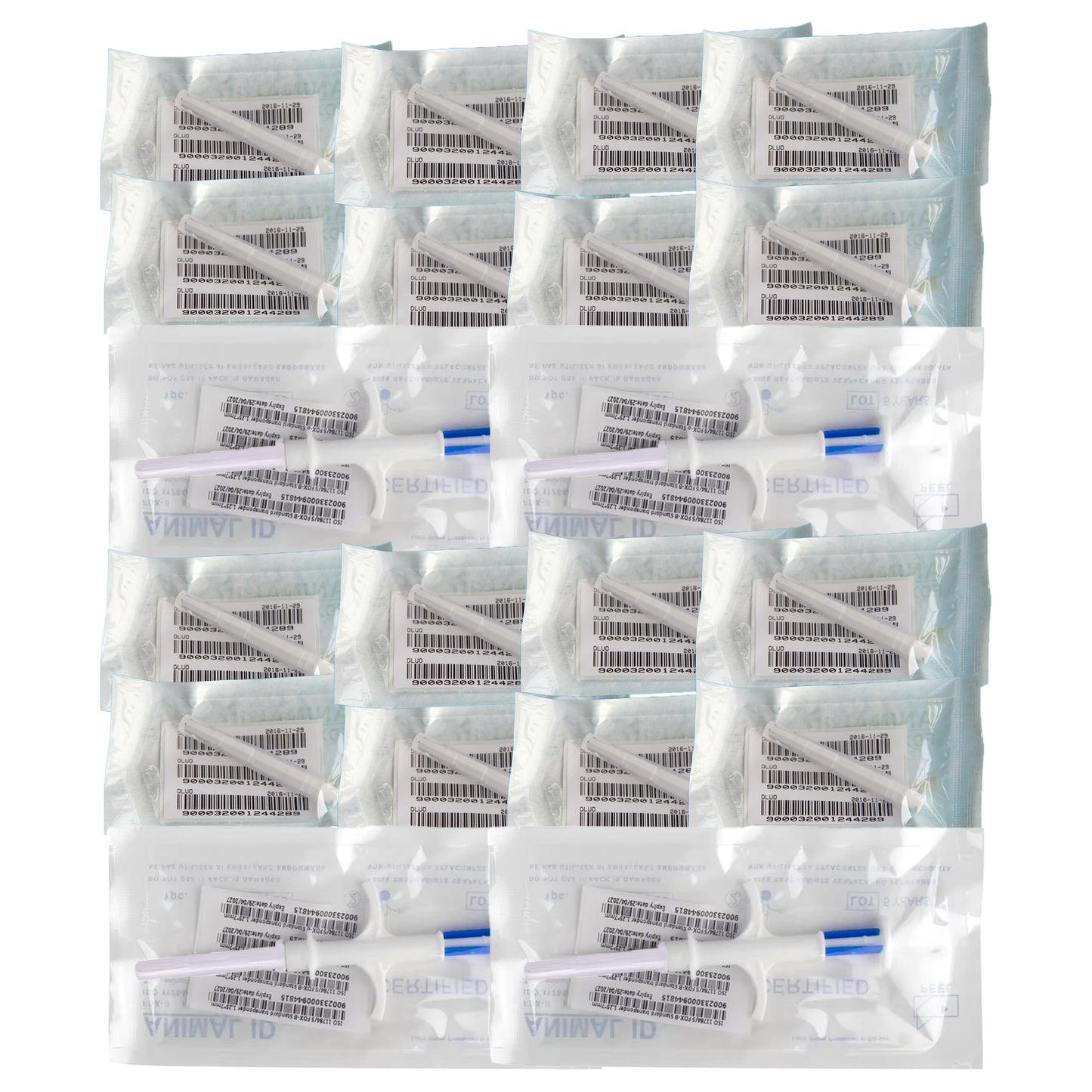 Microchips4Pets | (Eco Set) | (20-Pack) | Home Microchipping Kit For Dog Cat Puppy Kitten (1.4x8mm)