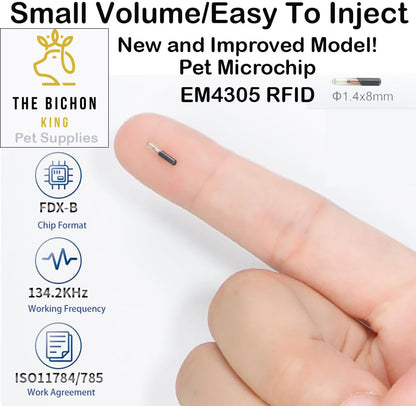 Microchips4Pets | (Full Set) | (5-Pack) | Home Microchipping Kit For Dog Cat Puppy Kitten (1.4 x 8mm)
