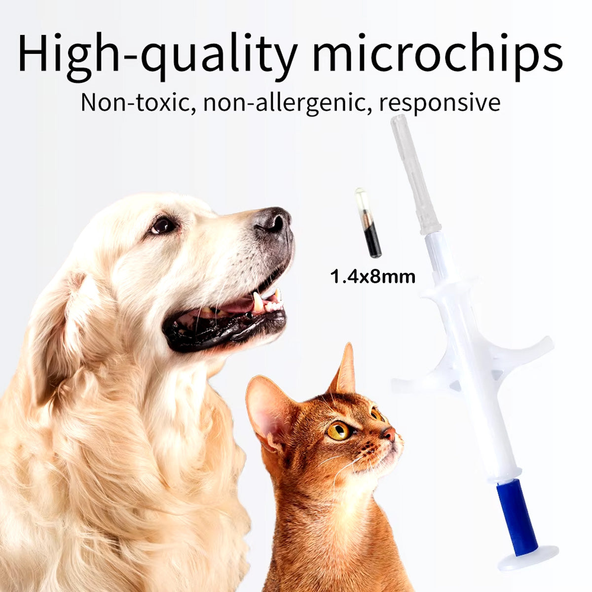 Microchips4Pets | (Eco Set) | (10-Pack) | Home Microchipping Kit For Dog Cat Puppy Kitten (1.4x8mm)